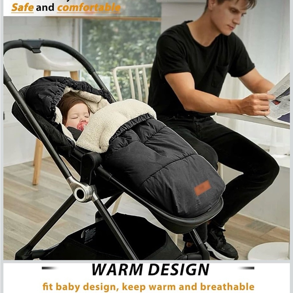Cozy charcoal grey Stroller Footmuff NWOT - Picture 7 of 10